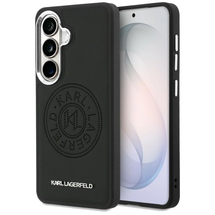 MagSafe Hülle für Samsung Galaxy S26 S942, Karl Lagerfeld, Karl Round Point Logo, Schwarz
