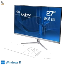 All-In-One-PC Weiß 27" Windows 11 Computer schlank & lautlos 512GB SSD 16GB RAM