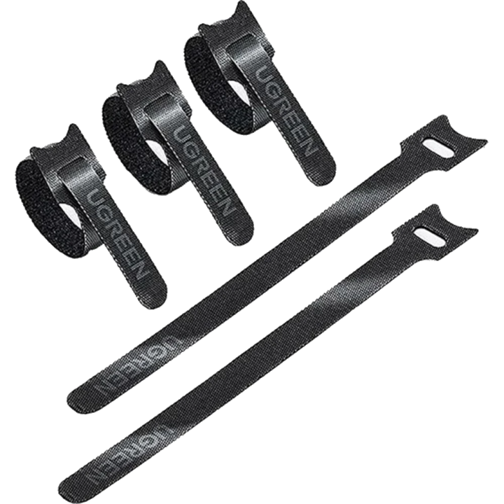 Kabelorganisator UGREEN LP401, Velcro, Set 3 Stück, Schwarz