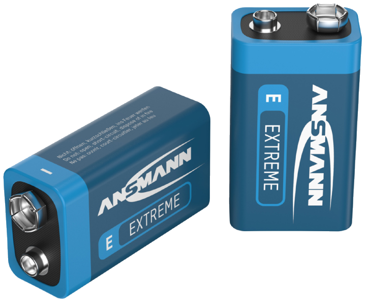 ANSMANN EXTREME LITHIUM 9V E-Block (6AM6), 10,8V, 600 mAh