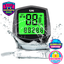 Fahrradcomputer GPS Touchscreen 16 Funktionen IPX5 wasserdicht Schwarz für alle