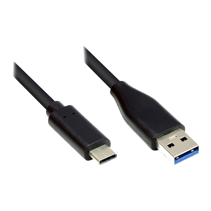 Good Connections USB3.0 Kabel A-USB-C schwarz 0,5m