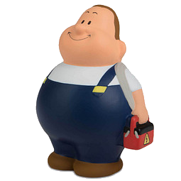 Herr Bert® Anti-Stress-Figuren Elektriker Bert, dunkelblau