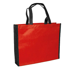 Joytex® Vliestasche Bergen, rot/schwarz
