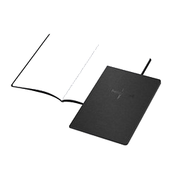 Geiger-Notes Tablet-Book A5 schwarz, Farbschnitt und Prägung in schwarz