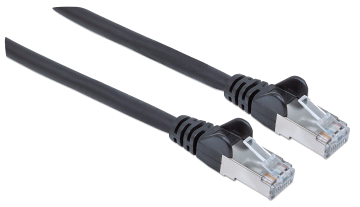 INTELLINET Patchkabel Cat6A CU S/FTP LSZH 0.50m schwarz