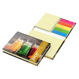 Geiger-Notes Haftnotizen Kombi-Set Brüssel Yellow, inkl. Digitalddruck auf Einband, Haftnotizen unbedruckt in gelb