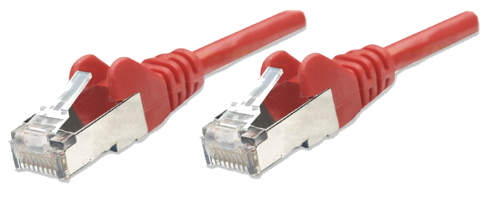 INTELLINET Patchkabel RJ45 SF/UTP Cat5e 7.5m Hebelschutz rot