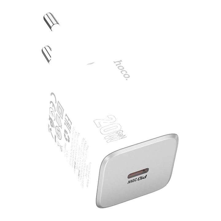 Netzladegerät HOCO N40, 20W, 3A, 1 x USB-C, Weiß