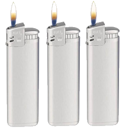 Werbe-Set: 500 Piezo-Feuerzeuge Prestige, inkl. Druck, silber