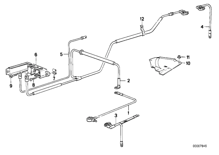 BMW Batteriekabel plus 61121375344 - Bildposition 02