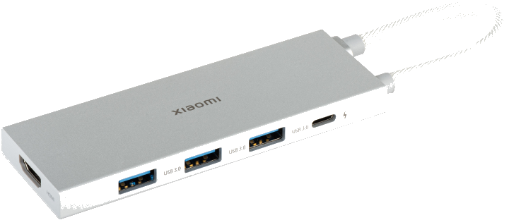 Hub USB-C Xiaomi, 3 x USB-A 3.0 - 1 x USB-C - 1 x HDMI, Weiß BHR8804GL