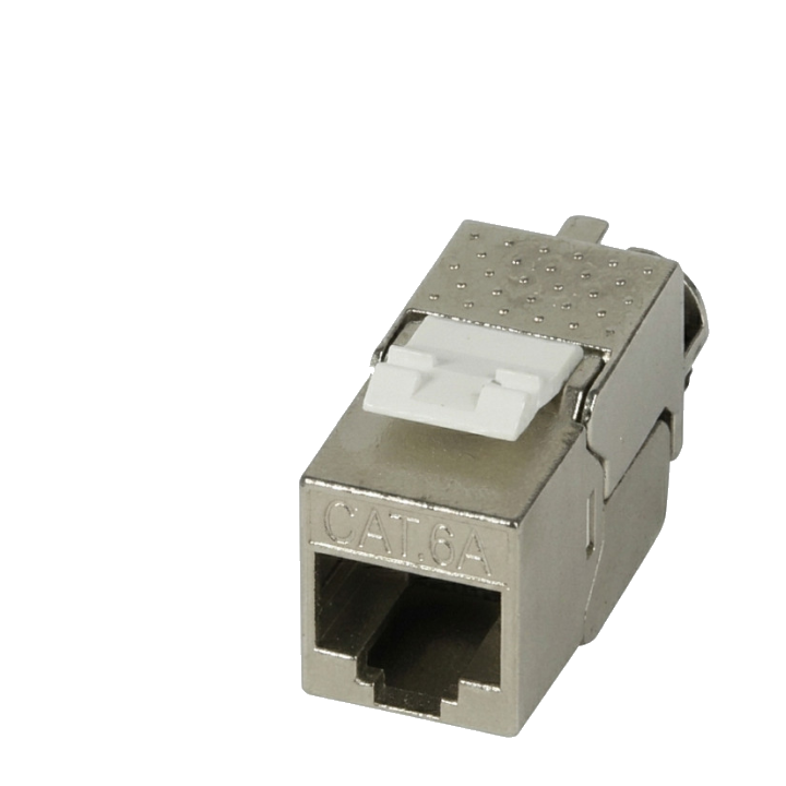 Synergy21 Keystone, Modul, TP-Buchse(RJ45), CAT6A, 500MHz, Slim-line, mit Kabelklemme