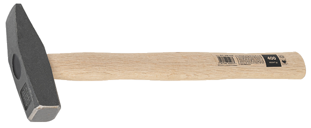 Bradas Schlosserhammer, 100 g, mit Holzstiel