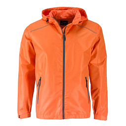 JAMES & NICHOLSON Herren Regenjacke Basic, Herren, orange, XXL