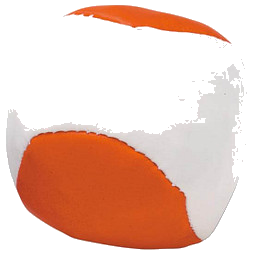 Anti-Stress-Knautsch-Ball, weiß/orange