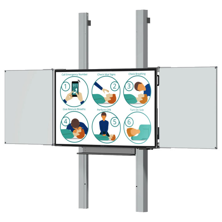 ADVANTouch vGAP 4, Pylonenhöhenverstellung mit Seitentafeln, 75"