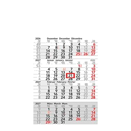 Geiger-Notes 4-Monats-Wandkalender Recycling 2027, green+blue