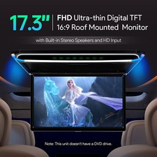 XTRONS 17,3" Deckenmonitor Full HD Dachmonitor Auto TV HDMI USB 1080P Monitor