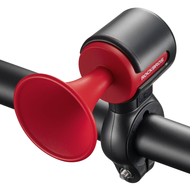 ROCKBROS Fahrradklingel Elektrisch 120dB Ton IPX5 Wasserschutz Smartphone Tracking - Rot