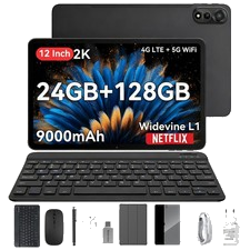 Blackview Mega 2 12" 2K Tablet 24GB(6+18 RAM 128GB Android 15 4G LTE Widevine L1