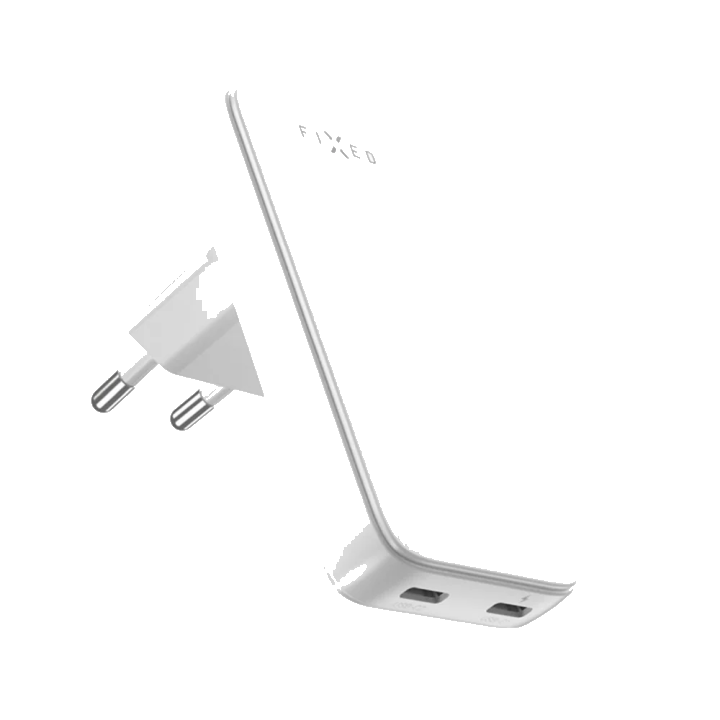 Netzladegerät Fixed Travel, 45W, 3A, 2 x USB-C, Weiß