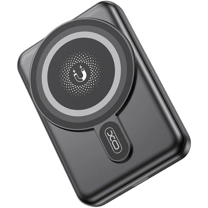Kabellose Powerbank XO Design PR264, 10000mAh, 20W, PD + FQI, 1 x QI - 1 x USB-C, Schwarz