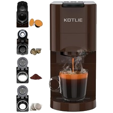 4in1 Kaffeemaschine Pad Maschine Kapsel Kaffeemaschine Pulver 4 Einsätze 19bar