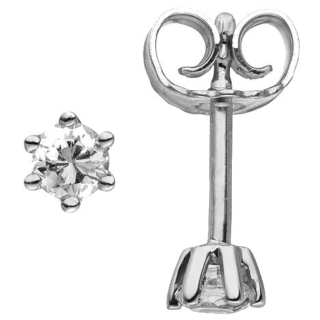 Ohrstecker 585 Gold Weißgold 2 Diamanten Brillanten 0 24 ct. Ohrringe