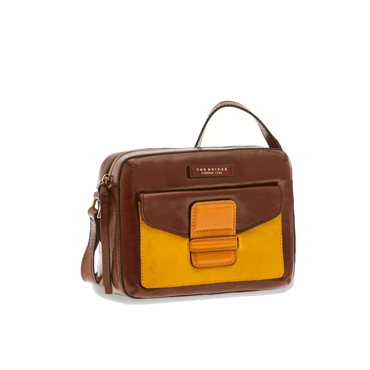 The Bridge Cortona Schultertasche multi brown/gold
