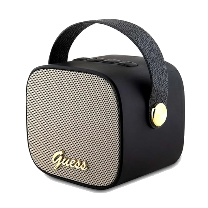 Tragbarer Bluetooth-Lautsprecher Guess 4G Script Logo, 5W, Schwarz