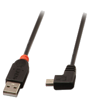 Lindy 31970 USB Kabel USB 2.0 0,5 m USB A Mini-USB B Schwarz