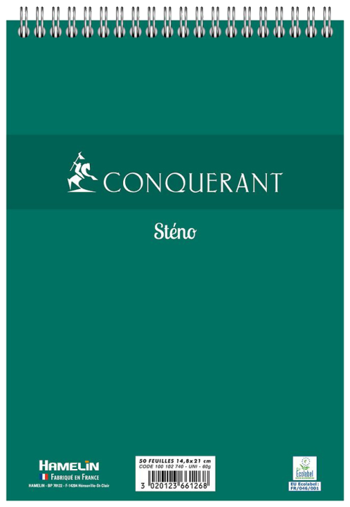 CONQUERANT SEPT Stenoblock, blanko, (B)148 x (H)210 mm