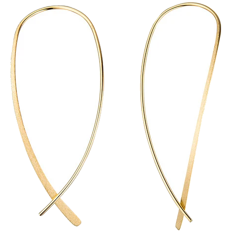 Durchzieh-Ohrhänger 925 Silber gold vergoldet mattiert Ohrringe zum Durchziehen