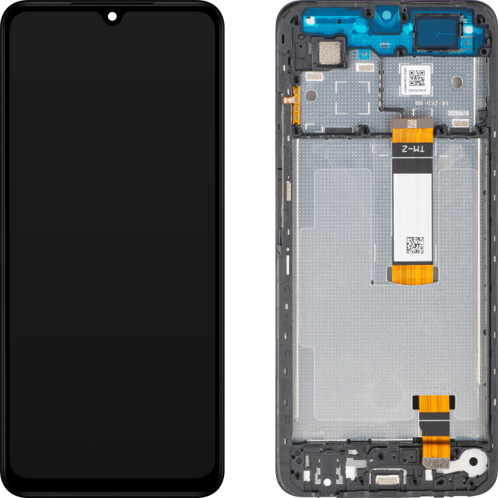 Display mit Touchscreen Xiaomi Poco C71 / Redmi A5 4G, mit Rahmen, Long Flex Version, Schwarz, Service Pack 56000100C3Z00