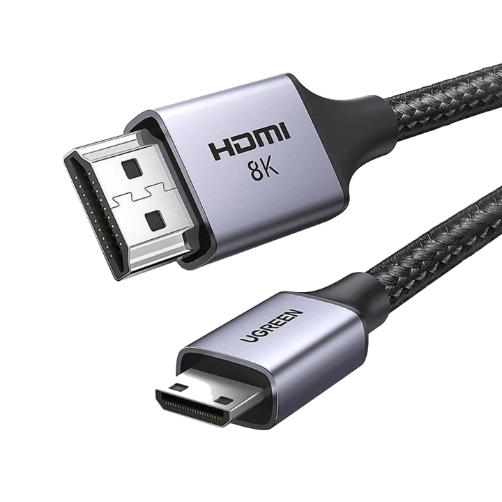 Video-Kabel UGREEN HD163, miniHDMI - HDMI, 8K, 2m, Grau