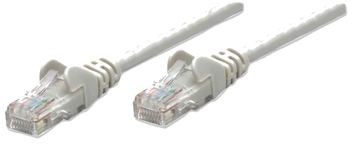 INTELLINET Patchkabel RJ45 U/UTP Cat5e 3.0m Hebelschutz grau