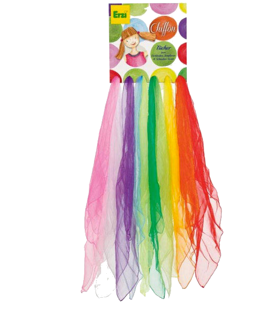 Erzi Chiffontücher Ulkis (10er Set) – Bunte Jonglier- & Spieltücher