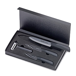 Keramik-Messerset 4-tlg., dunkle Klingen
