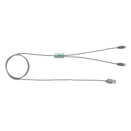 XD COLLECTION 3-in-1 umwobenes Kabel, grau
