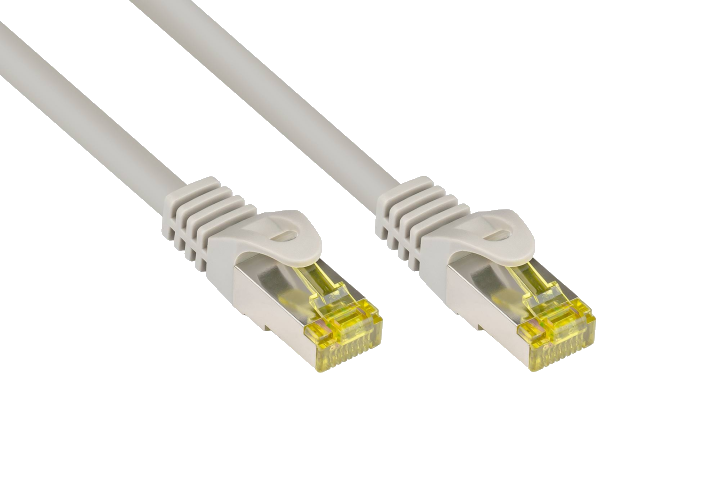 Good Connections Patchkabel m. Cat.7 Rohkabel grau 1m