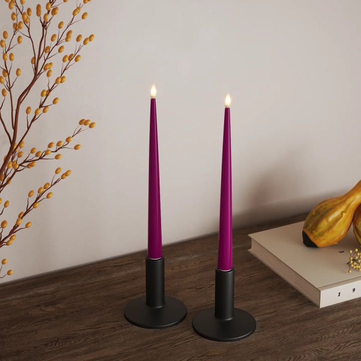 led-kertelys-med-lak-2-stk-28-cm-Violett