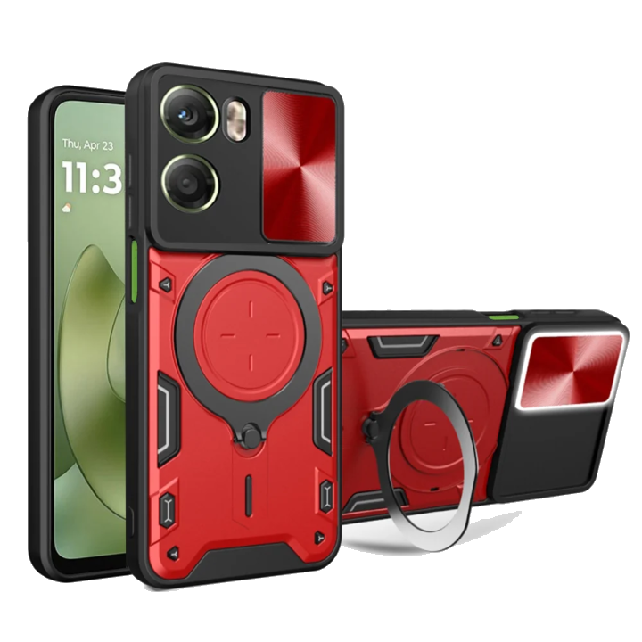 Hülle für Motorola Moto G06, Techsuit, CamGuard Pro, Rot
