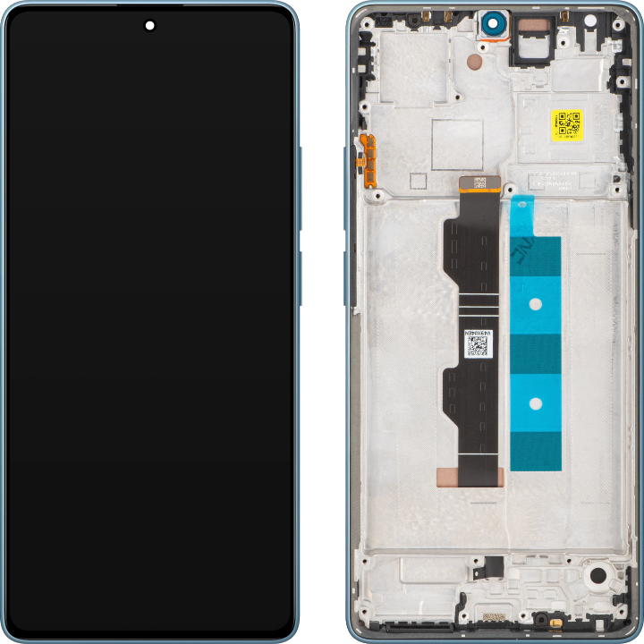 Display mit Touchscreen Xiaomi Redmi Note 14S, mit Rahmen, Blau (Ocean Blue), Service Pack 56000100N6R00