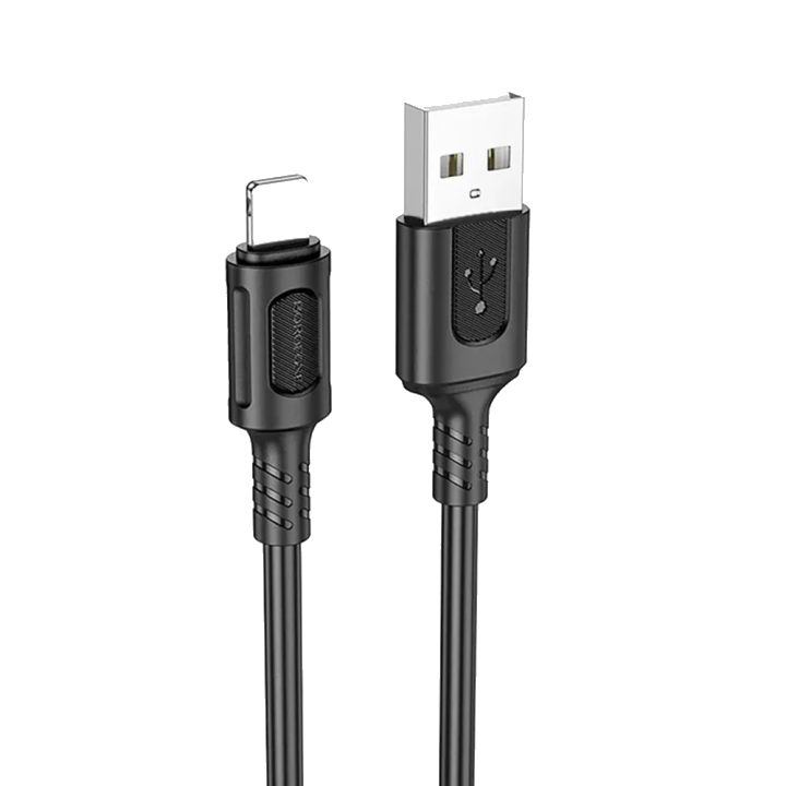 Daten- und Ladekabel USB-A - Lightning Borofone BX111 Feliz, 18W, 1m, Schwarz