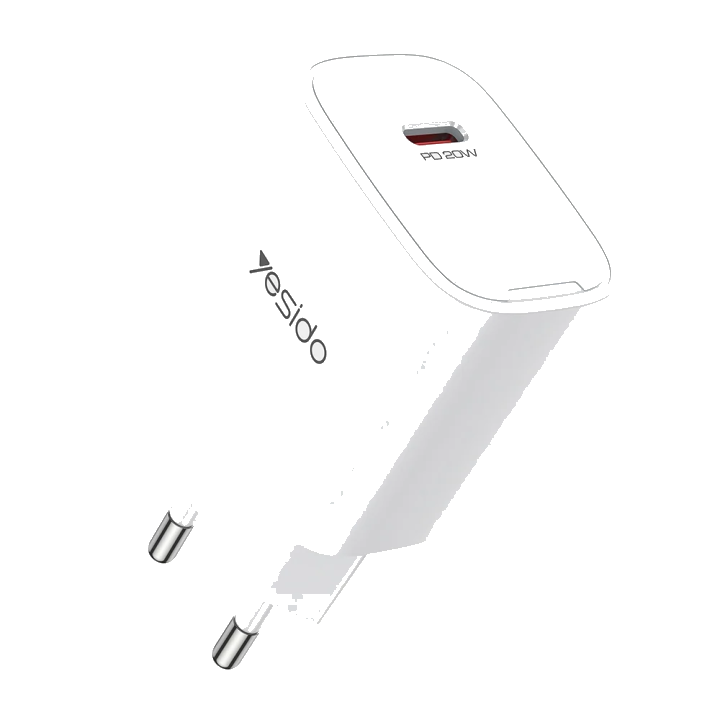Netzladegerät Yesido YC01E, 20W, 3A, 1 x USB-C, Weiß