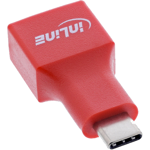 InLine® USB-Datenblocker, Adapter USB-C Stecker an USB-A Buchse, 5 V, 1,5 A