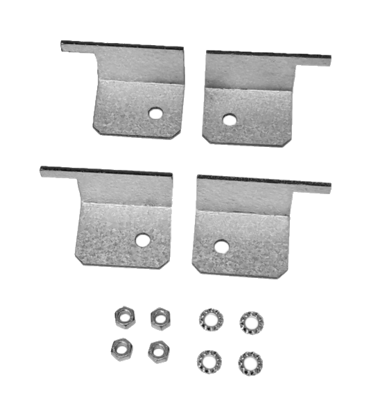 Winkelset zur Stabilisierung des Rahmens, 2x2 Winkel li/re, verzinkt, Montagemat.