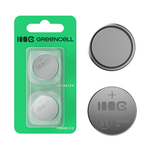 Green Cell Greencell Blister 2x lithium battery CR2032 3V 220mAh button for key, watch, remote, scale