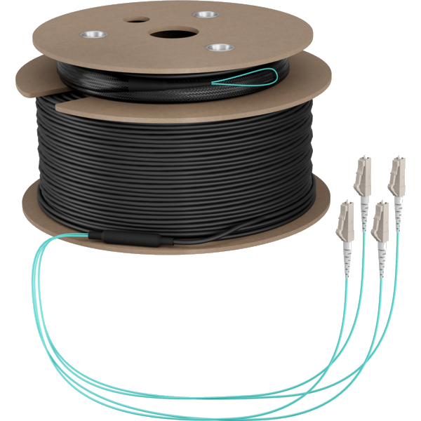 Trunkkabel U-DQ(ZN)BH OM3 4G (1x4) LC-LC, 180m Dca LSZH